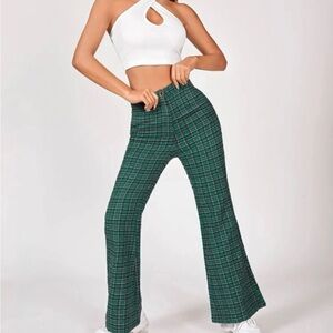 Plaid Flare Pants